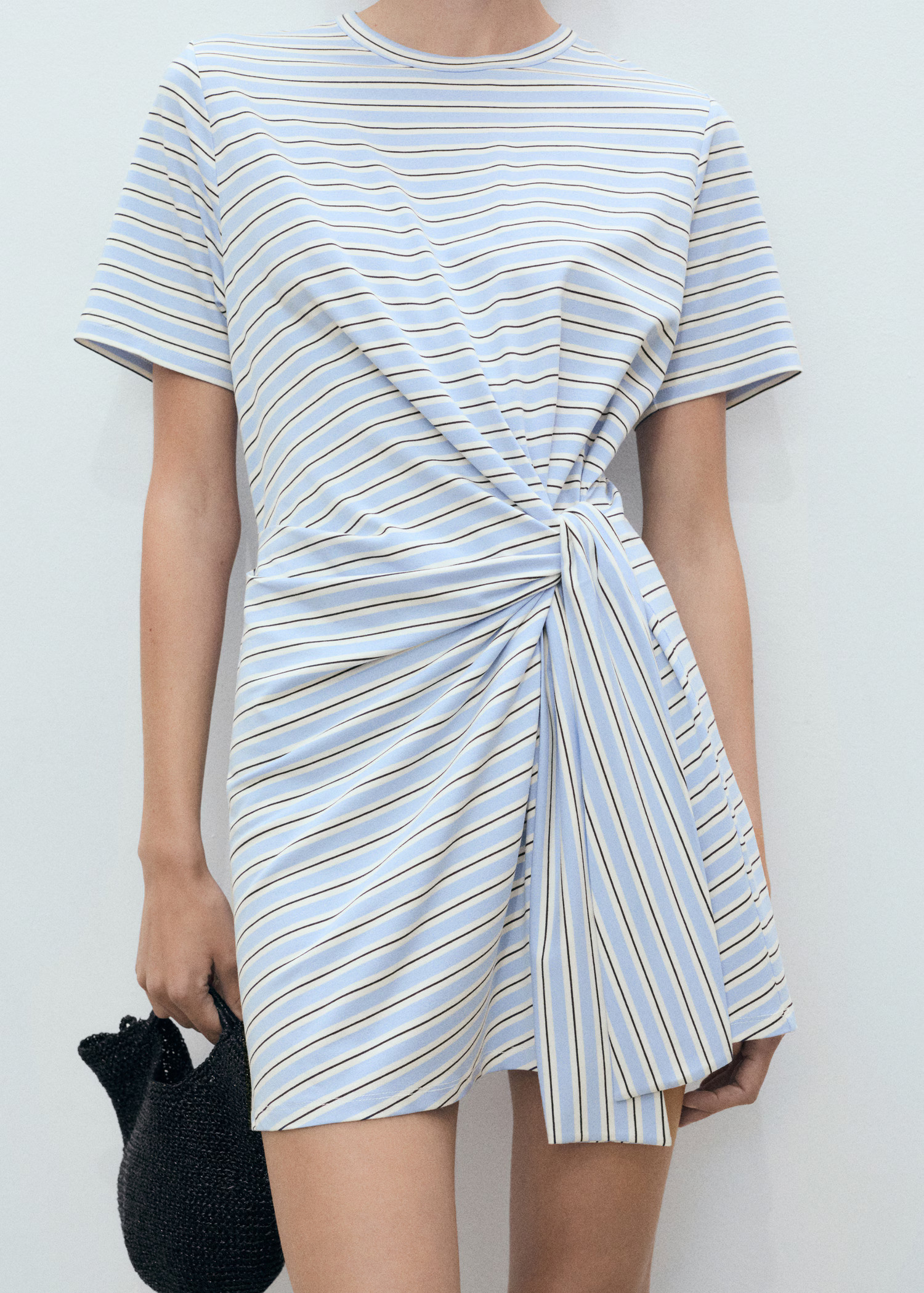 Short striped dress with knot | Mango (US/MX/AU)