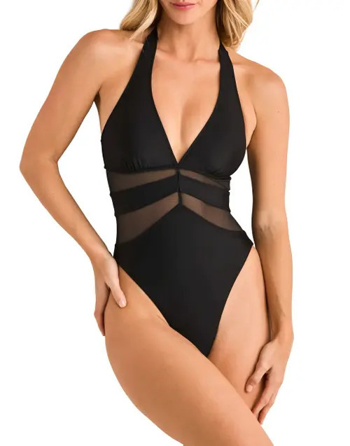 Adore Me Rikki Swimwear Swim Bodysuit in Black at Nordstrom, Size X-Large | Nordstrom
