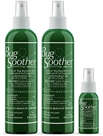 Bug Soother Spray (2, 8 oz) - Natural Insect, Gnat and Mosquito Repellent & Deterrent - DEET Free... | Amazon (US)