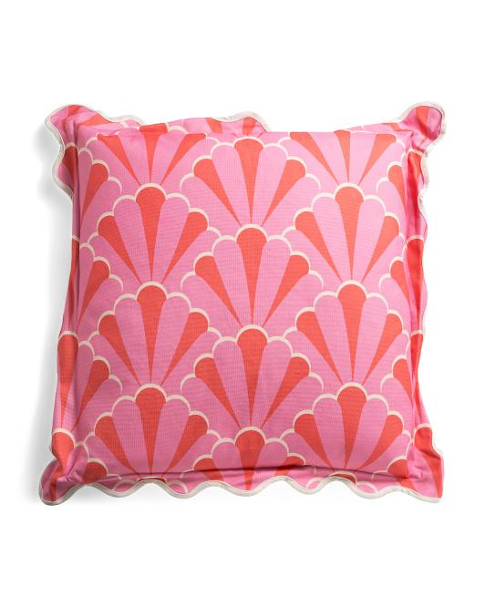 30x30 Scalloped Shell Print Oversized Luxury Pillow | TJ Maxx