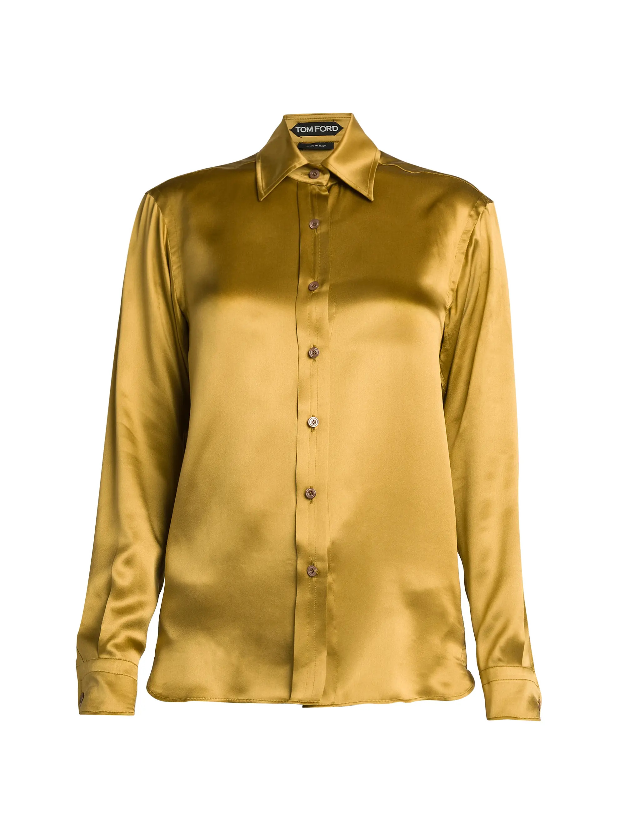 Silk Button-Front Shirt | Saks Fifth Avenue