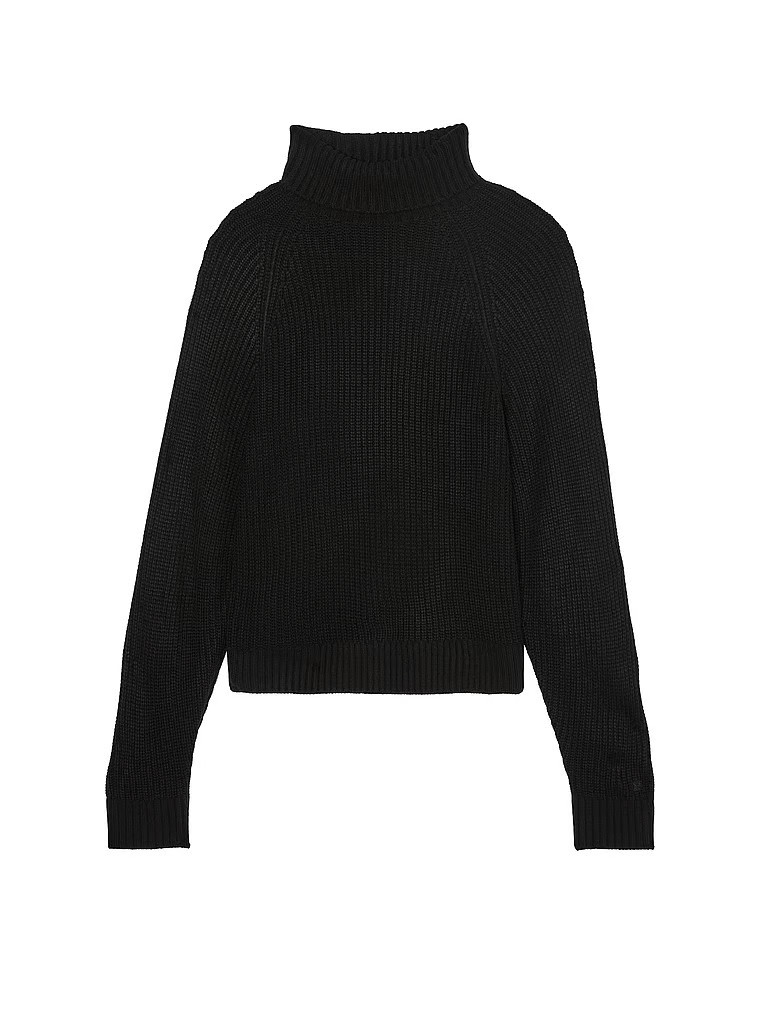 Buy Varsity Knit Chunky Turtleneck Sweater, White Shell / Toffee - Order Sweaters online - PINK U... | Victoria's Secret (US / CA )