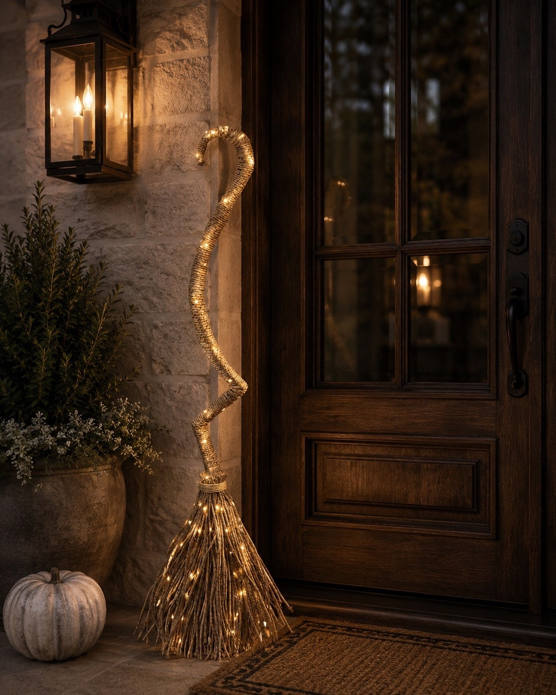 This light-up witch’s broom from Pottery Barn is such a fun twist on Halloween decor. 🧹✨ It adds the perfect warm glow to a front porch, entryway, or covered patio without going over the top. It’s one of those pieces everyone will ask where you found. 🎃

#LTKHome #LTKSeasonal