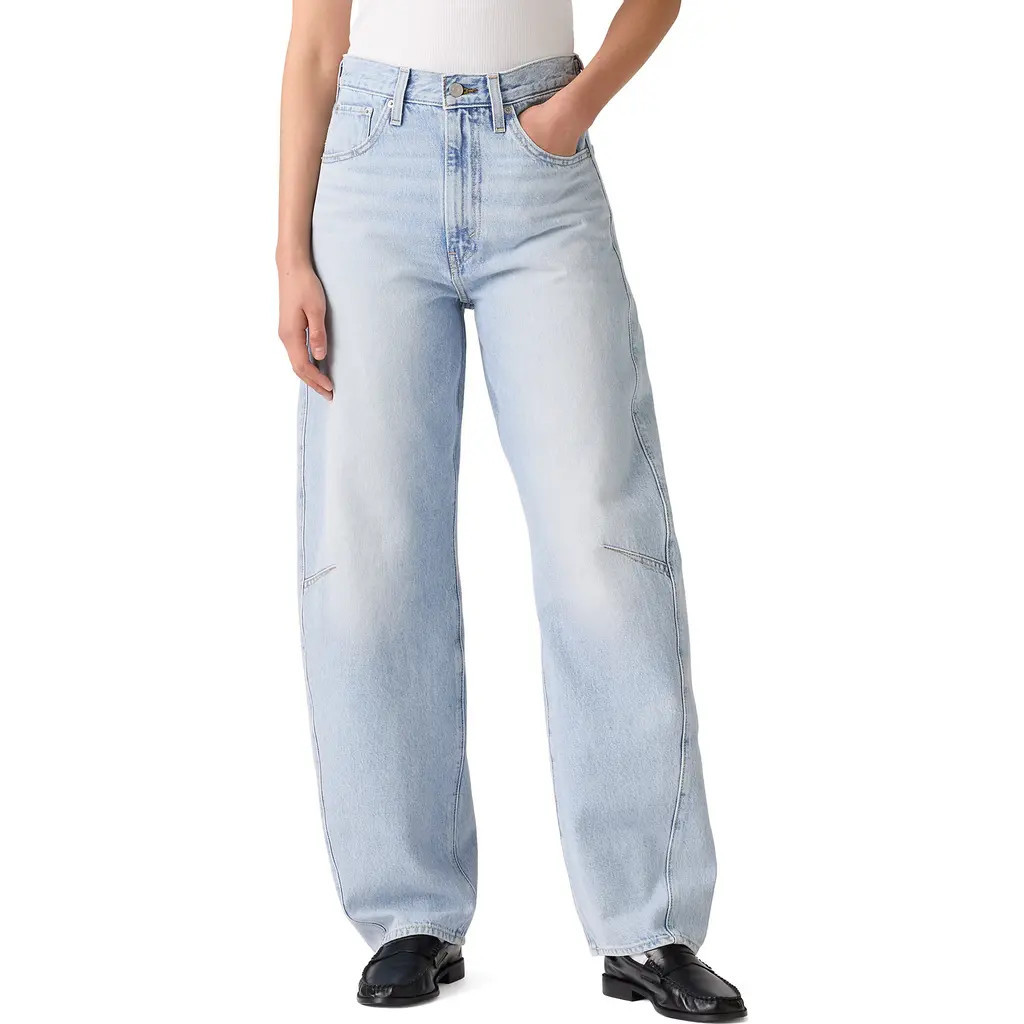 Levi's Cinch High Waist Barrel Jeans in Abraided Art at Nordstrom Rack, Size 29 31 | Nordstrom Rack