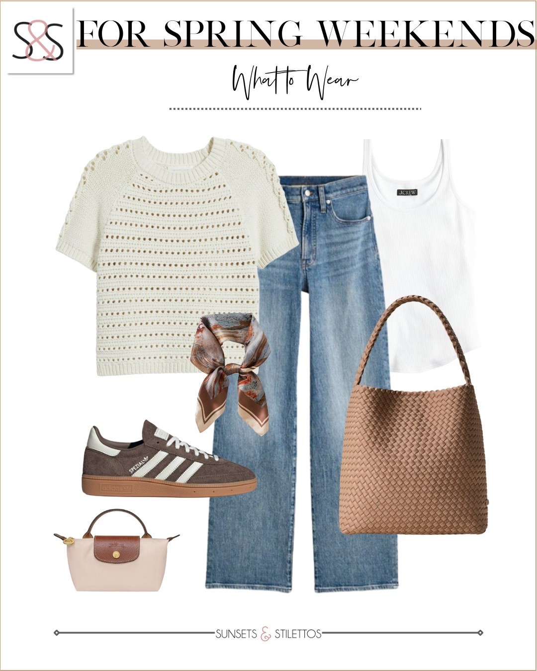 Loving this eyelet sweater tee as a great spring outfit. Complete the whole look with neutral sneakers and wide leg denim jeans!

Sunsets and Stilettos, workwear, adidas sneakers 

#LTKSeasonal #LTKOver40 #LTKStyleTip
