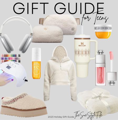 Gift guide for teen girls. Teens. Gift guide for her. Stocking stuffer. Sherpa pullover. Lululemon looks for less. Christmas. Holiday. Ugg tazz. Barefoot dreams blanket. 

#LTKHolidaySale #LTKGiftGuide #LTKHoliday