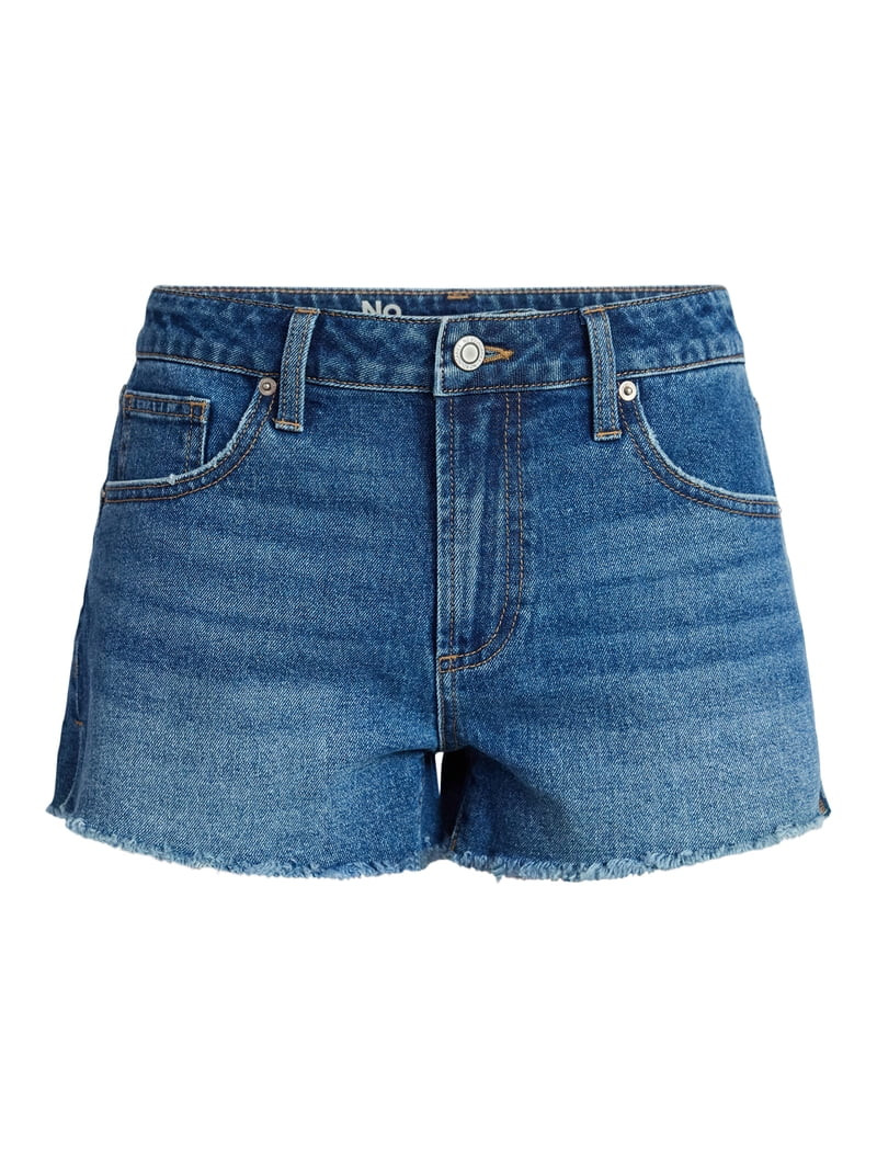 No Boundaries Mid-Rise Denim Shorts, 3" Inseam, Women's 00-20 | Walmart (US)