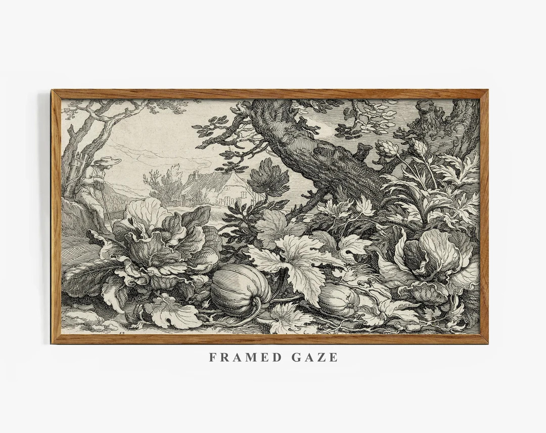 Samsung Frame TV Art Pumpkins  Vintage Painting  Summer - Etsy | Etsy (US)