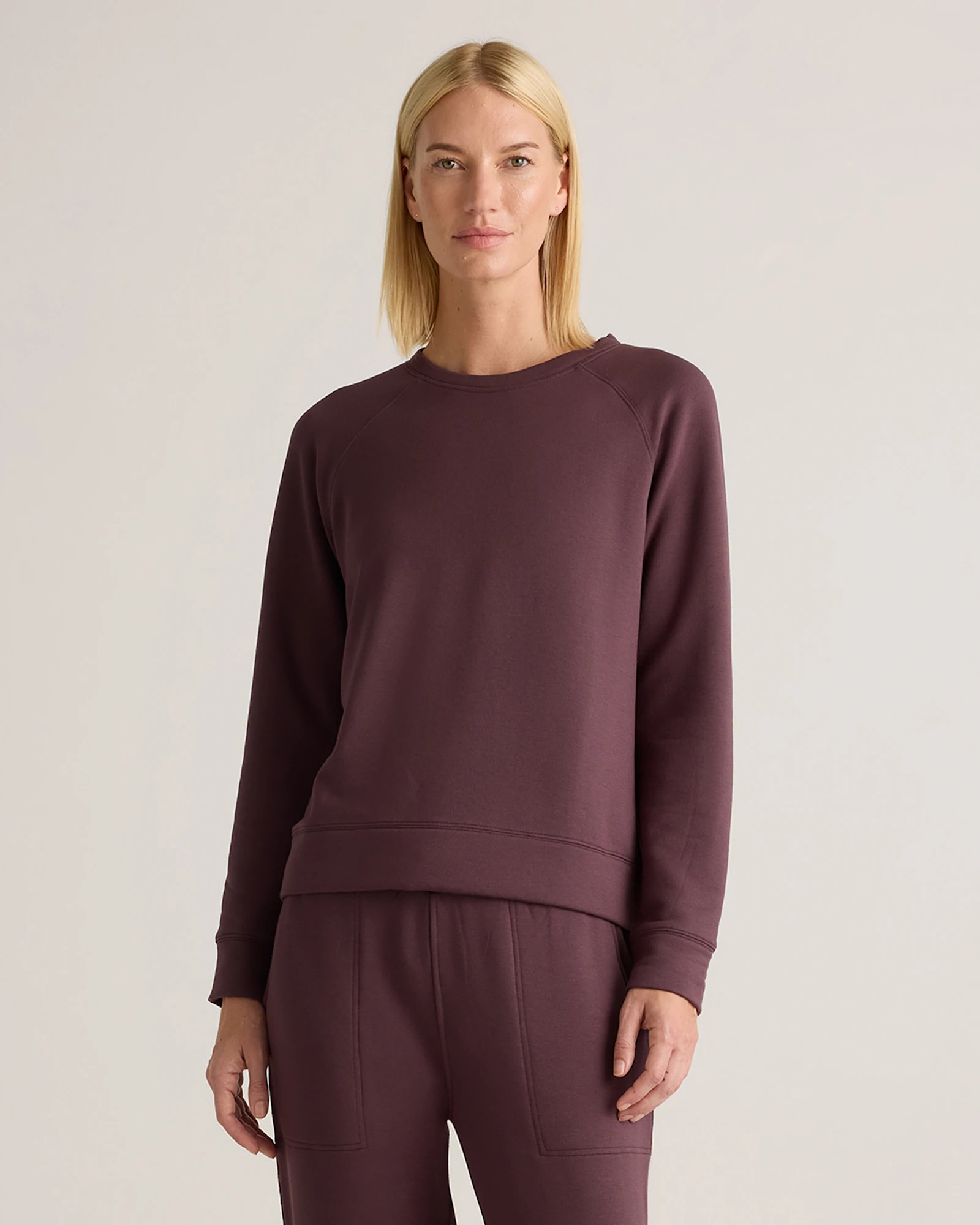 Quince | Women's SuperSoft Fleece Crew Sweatshirt in Heather Grey, Size Small, Lenzing Modal | Quince