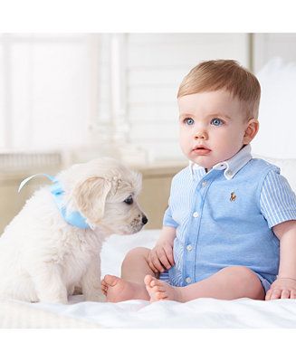 Polo Ralph Lauren Ralph Lauren Baby Boys Knit Oxford Cotton Shortall & Reviews - All Baby - Kids ... | Macys (US)