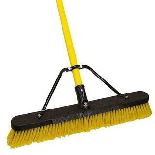 Quickie Jobsite 24 in. Multi-Surface Fiberglass Push Broom-857FGSU1 - The Home Depot | The Home Depot