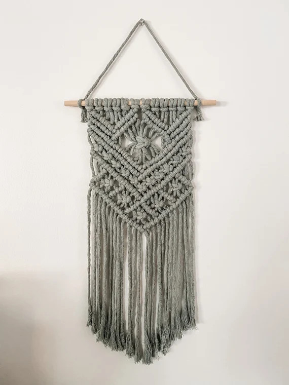 Macrame Wall Hanging/tapestry Sage Green on 12 in Dowel Rod | Etsy | Etsy (US)
