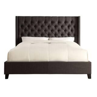 HomeSullivan Wentworth Charcoal King Upholstered Bed-40E784BK-1DGLBED - The Home Depot | The Home Depot