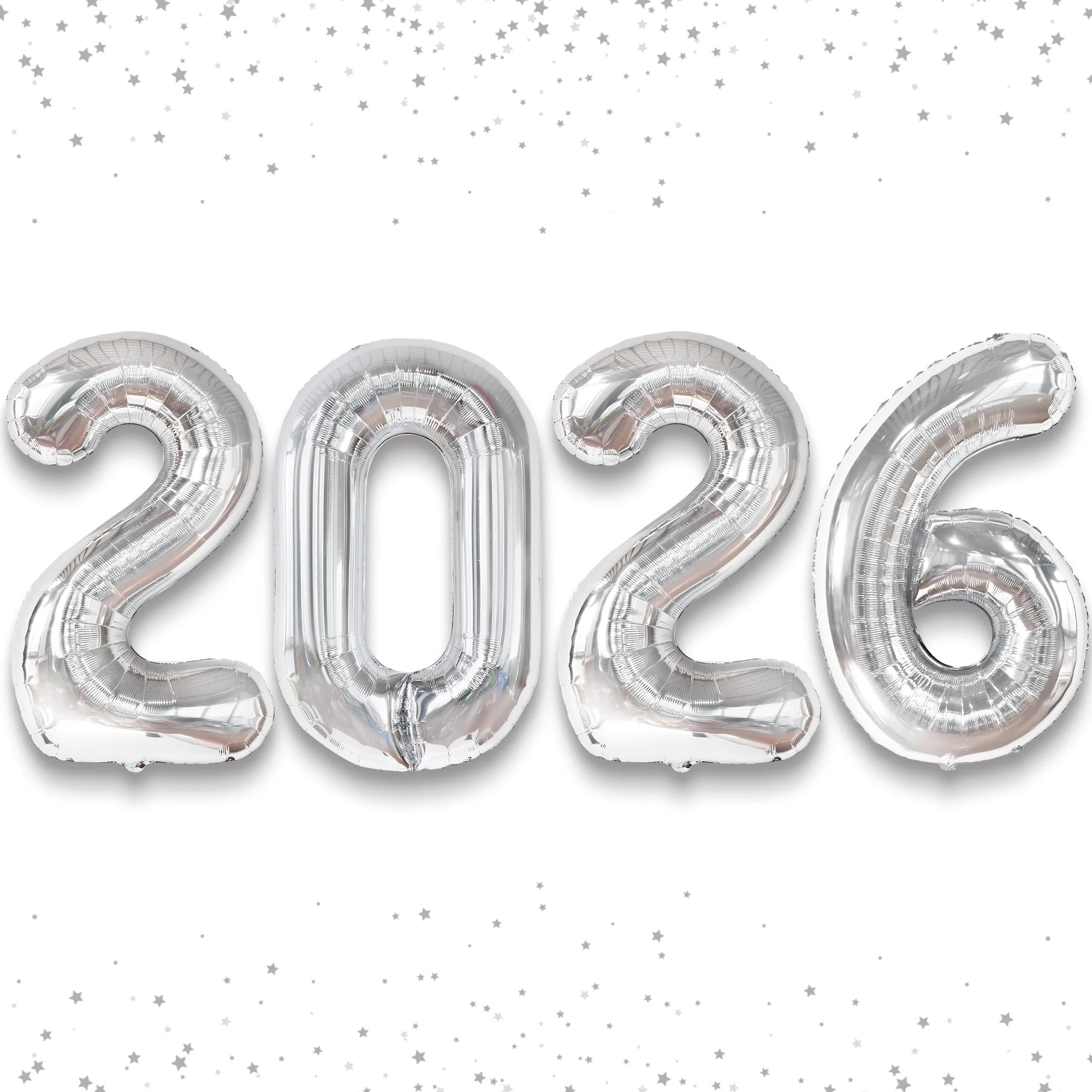 KatchOn, Giant Silver 2026 Balloons - 42 Inch | New Year Balloons | 2026 Balloon Numbers | Silver... | Walmart (US)