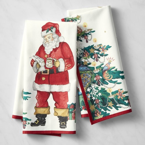 'Twas the Night Before Christmas Towels, Set of 2, White | Williams-Sonoma