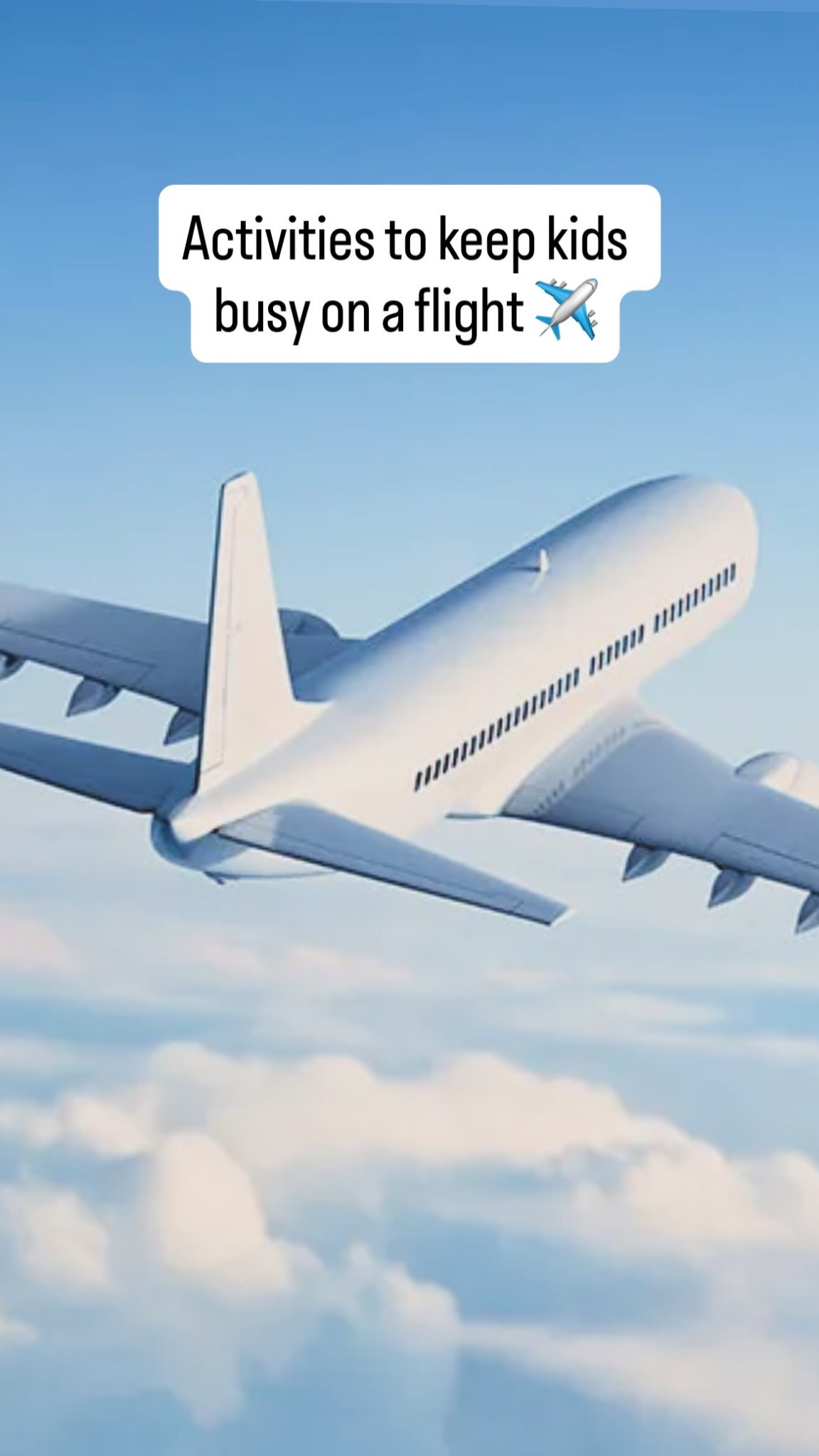 Activities to keep kids busy on flights 