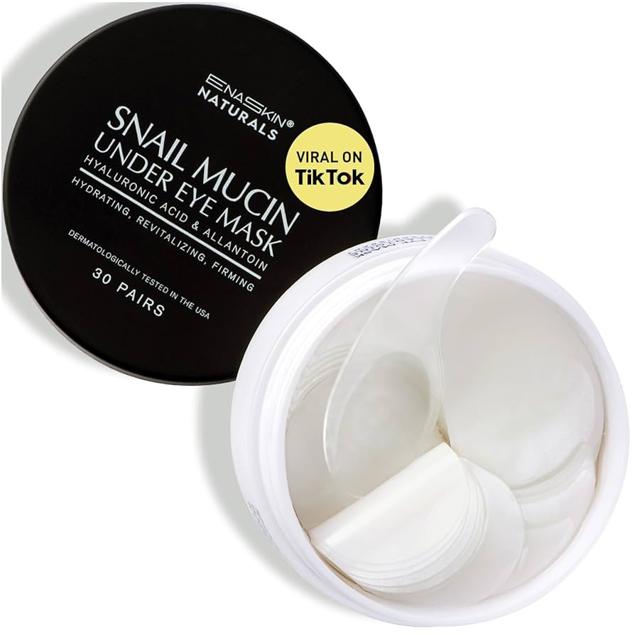 Under Eye Patches for Dark Circles: Snail Mucin Gel Masks for Puffiness Undereye Bags Wrinkles - ... | Amazon (US)