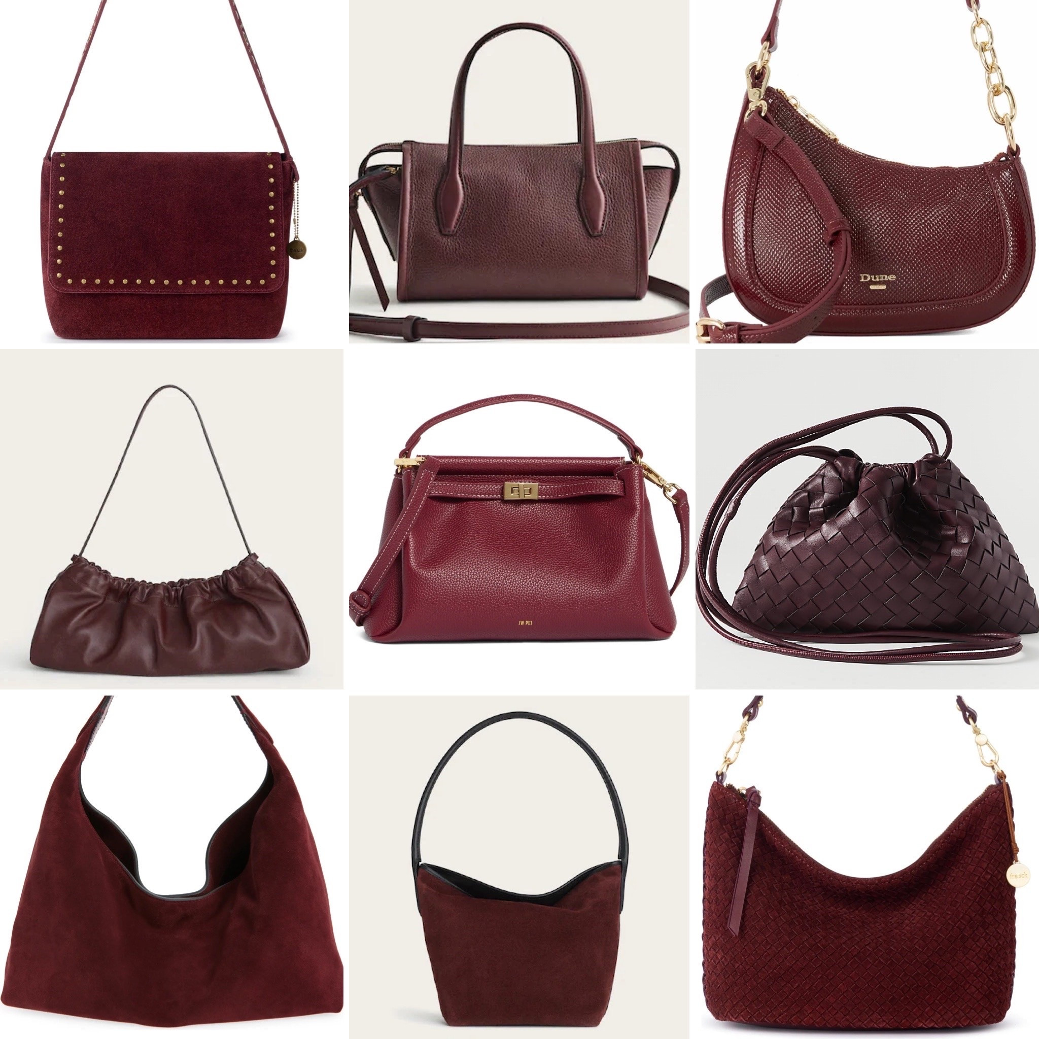 Oxblood handbags for fall!
