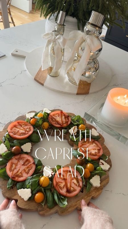 wreath caprese salad 🌲 | a quick appetizer for this holiday season, the tree shaped mozzarella cheese gives it that extra festive touch, perfect for a family evening or entertaining 😍 

what you need:
fresh basil
tomatoes 
cherry tomatoes 
fresh mozzarella 
balsamic glaze
small holiday shaped cookie cutter

-wreath serving board is from @target 
-save + share for this holiday hosting season 💫
#christmas #christmasiscoming #partyideas #christmasfood #christmasparty #appetizer #easyrecipes #festivefood

#LTKhome #LTKHoliday #LTKSeasonal
