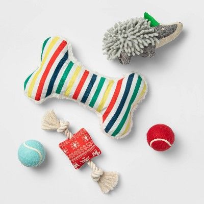 Dog Toy Gift Set - Red - 5pk - Boots & Barkley™ | Target