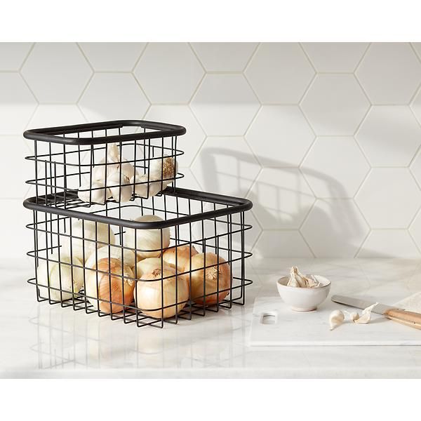 Urban Stacking Wire Baskets | The Container Store