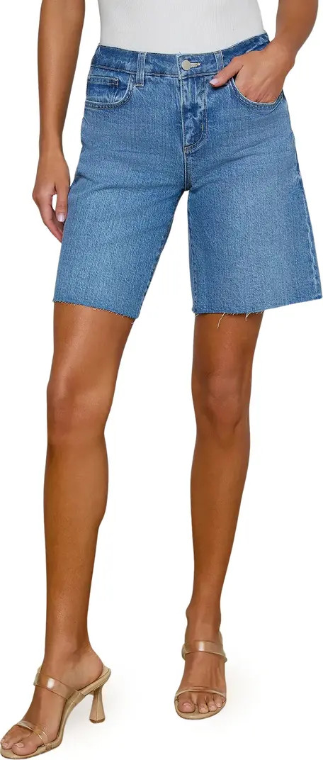 River Raw Hem Denim Bermuda Shorts | Nordstrom