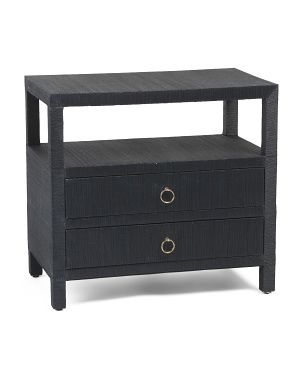 2 Drawer Raffia Table | Bedroom | Marshalls | Marshalls