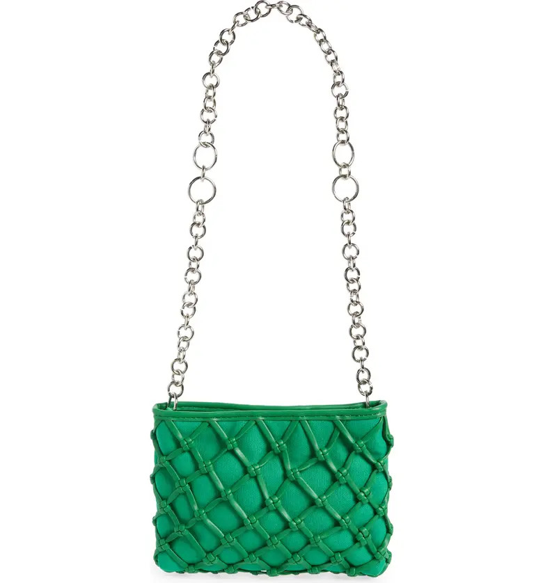 Topshop Faux Leather & Canvas Shoulder Bag | Nordstrom | Nordstrom