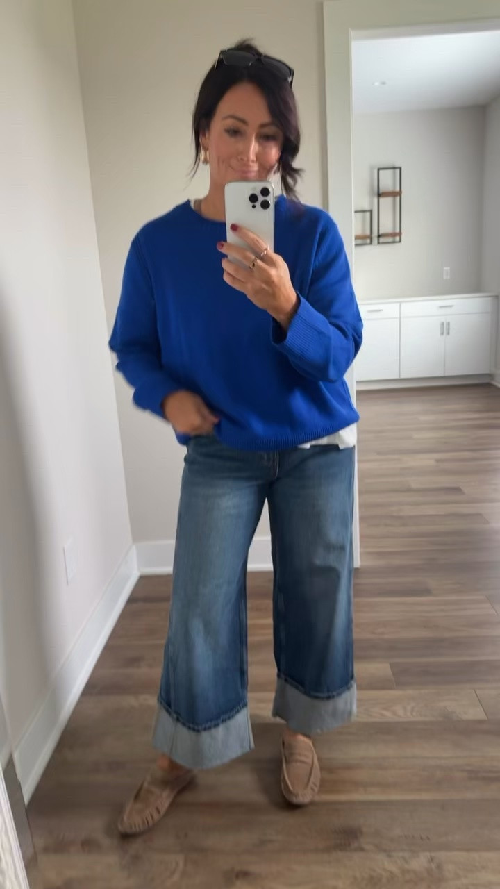 New fall finds @Walmart $15 super soft sweater, love to layer with a tee! So soft, sized up to a large!

#LTKootd #LTKSeasonal #LTKdayinmylife