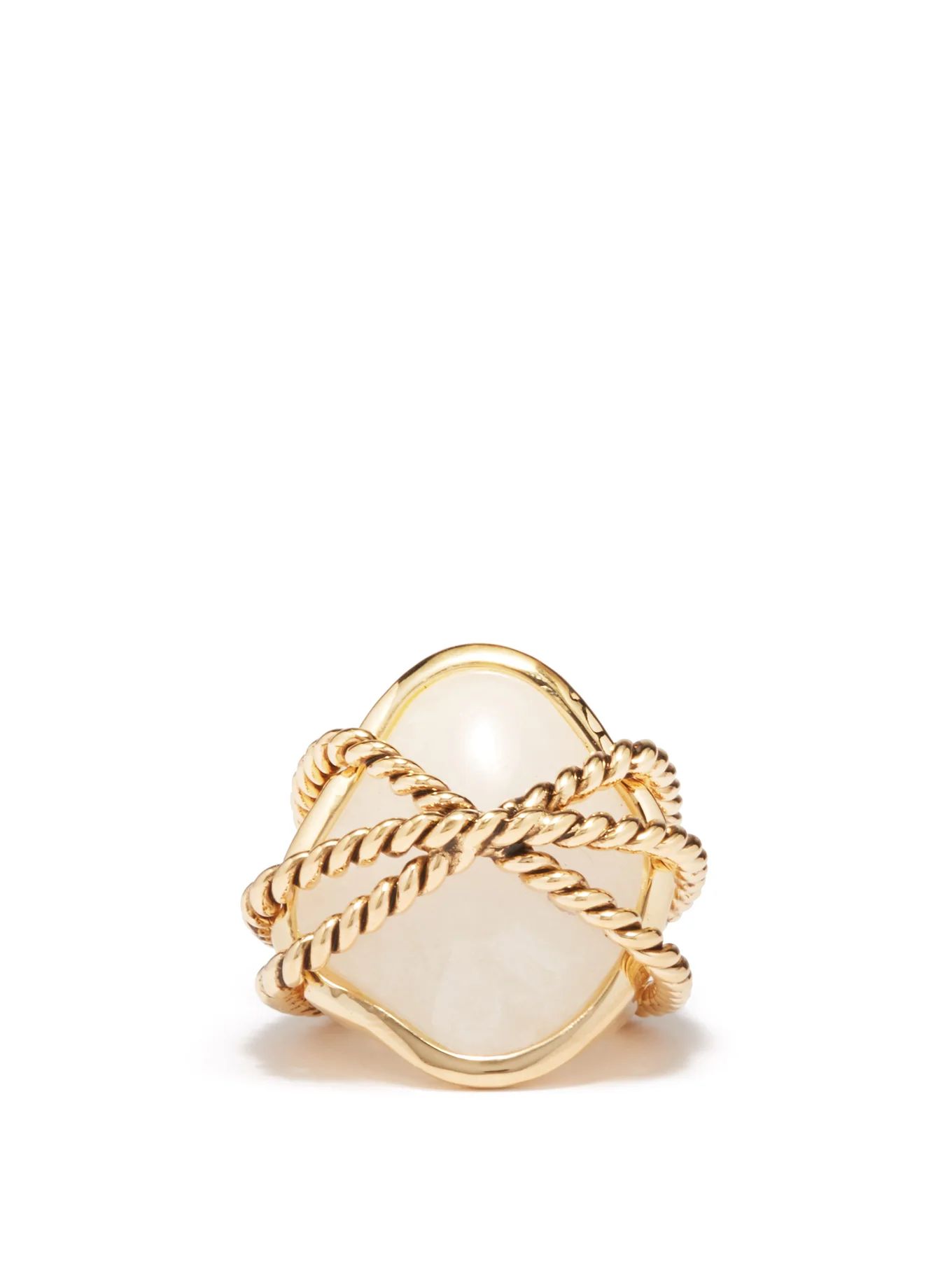 Mycene rock crystal 18kt gold-plated ring | Matches (US)