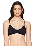 La Blanca Women's Island Goddess Scallop Edge Bralette Bikini Swimsuit Top, Black, 14 | Amazon (US)