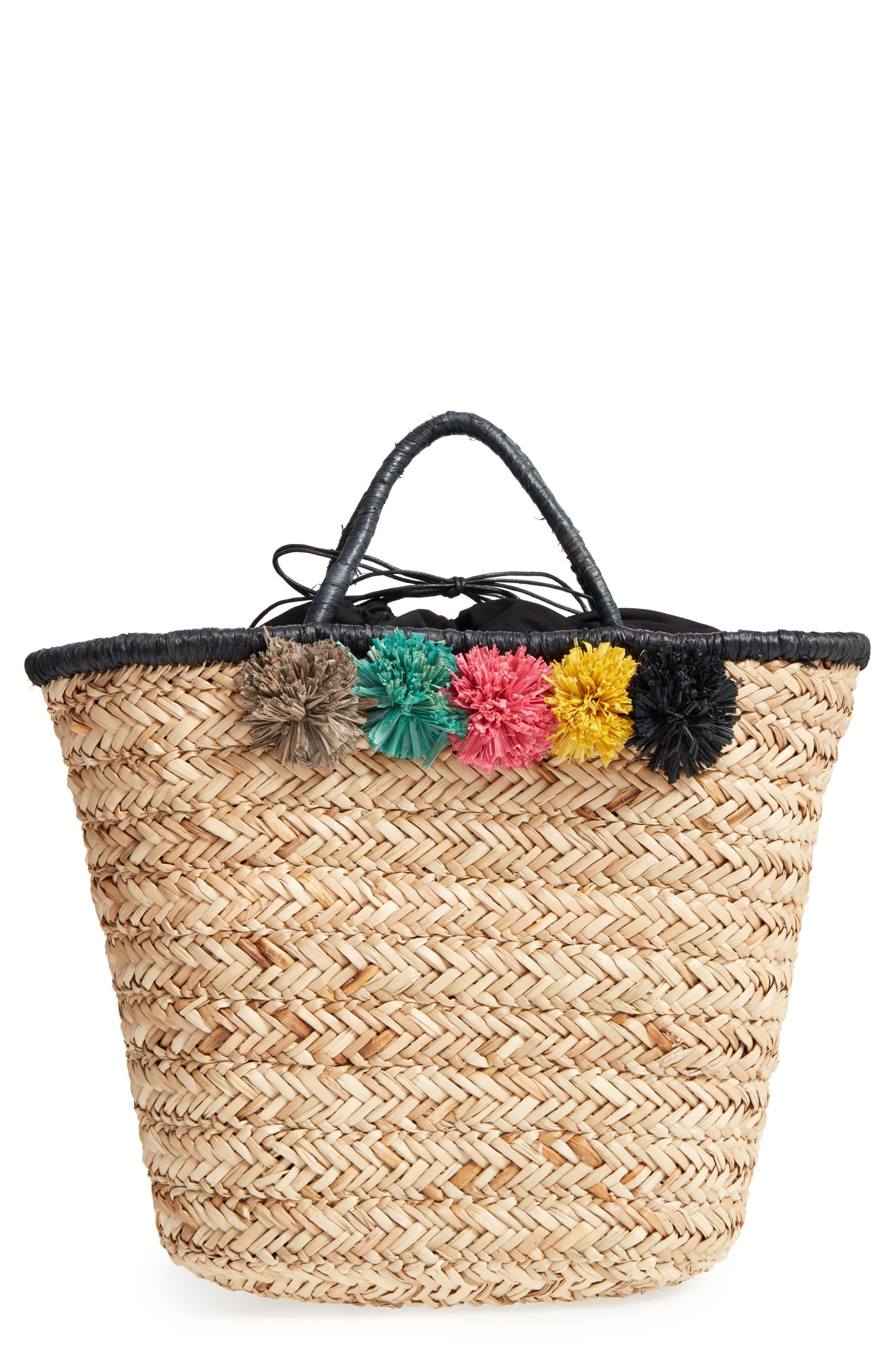 Pompom Woven Tote | Nordstrom