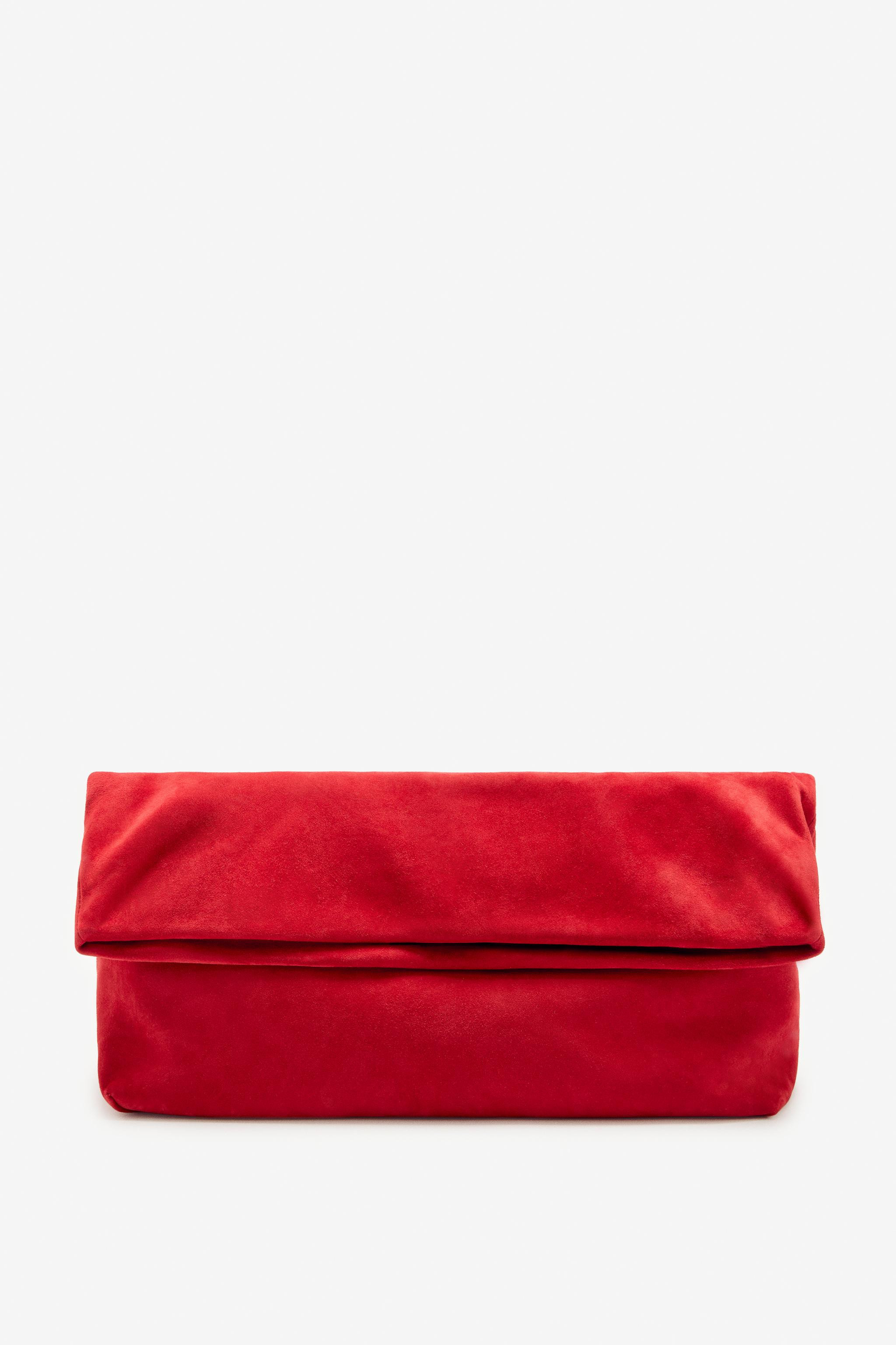 LIMITED EDITION SPLIT SUEDE MAXI CLUTCH | Zara UK