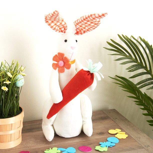 Way To Celebrate Easter Fabric Bunny Décor, Flower - Walmart.com | Walmart (US)