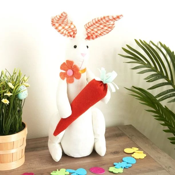 Way To Celebrate Easter Fabric Bunny Décor, Flower - Walmart.com | Walmart (US)