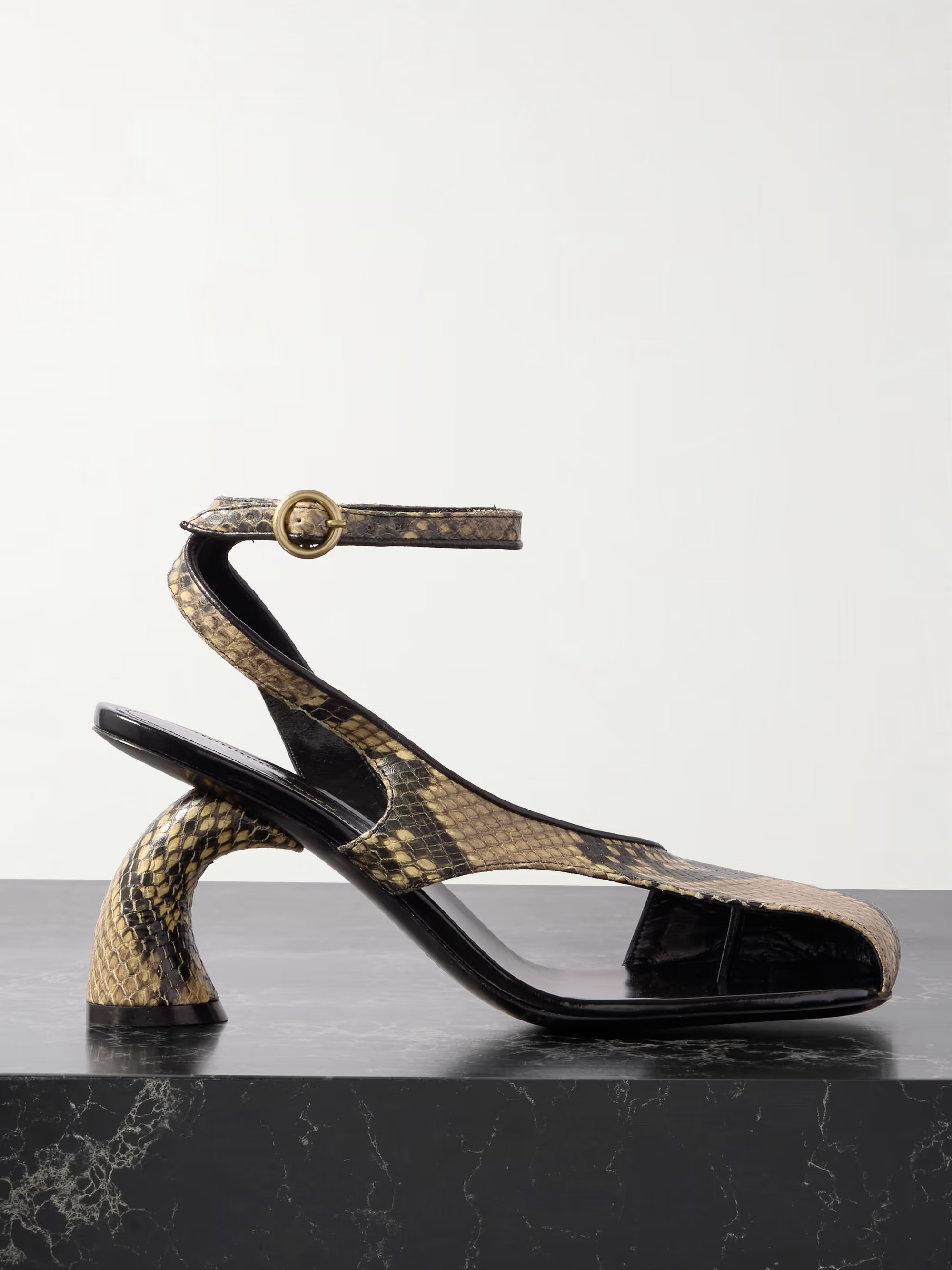 Cutout snake-effect leather pumps | NET-A-PORTER (US)