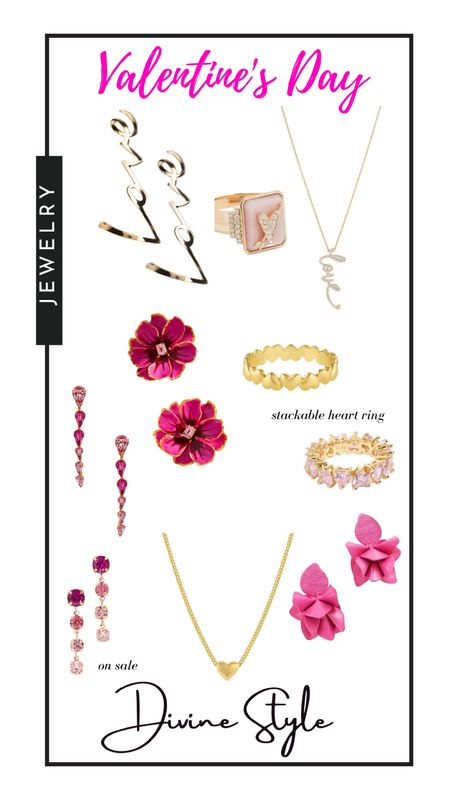Love a fun pop of pink or red perfect for Valentine’s Day. But fun styles such as love earrings, heart stackable rings or a love pendant necklace can be worn all year…so make a statement this Valentine’s Day & beyond 💕❤️

#LTKsalealert #LTKGiftGuide #LTKstyletip