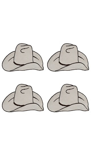 Cowboy Hat Cocktail Napkins Set Of 4 | Revolve Clothing (Global)