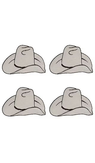 Cowboy Hat Cocktail Napkins Set Of 4 | Revolve Clothing (Global)