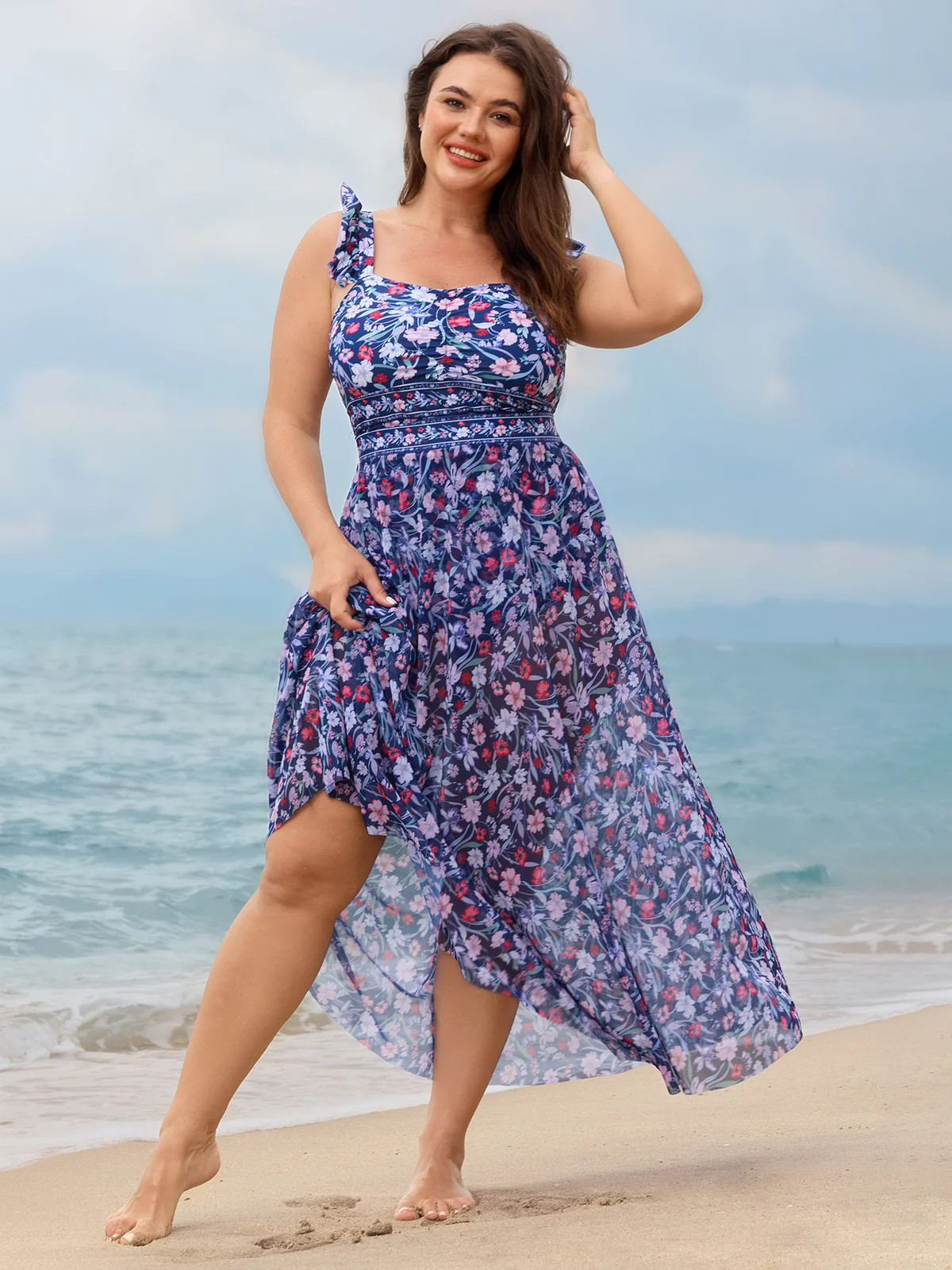 Floral Sarong Two-Piece Set Swimsuit | Bloomchic