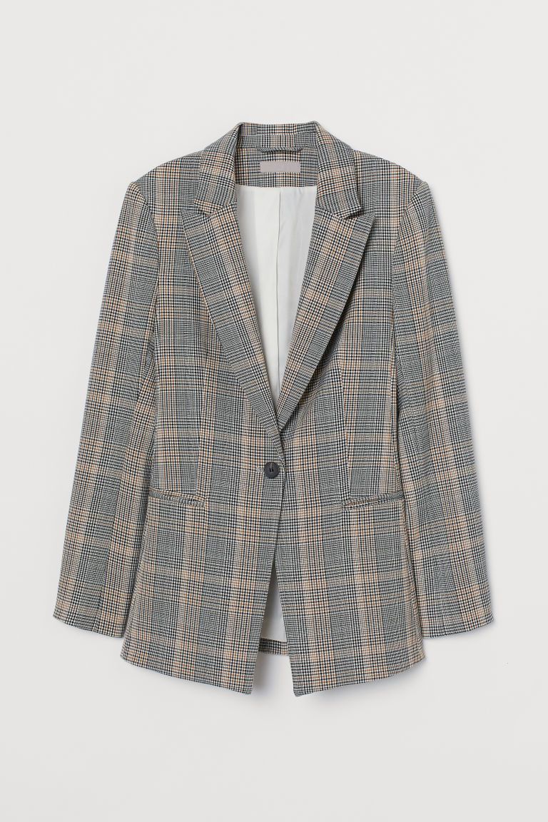 H & M - Checked Blazer - Gray | H&M (US + CA)