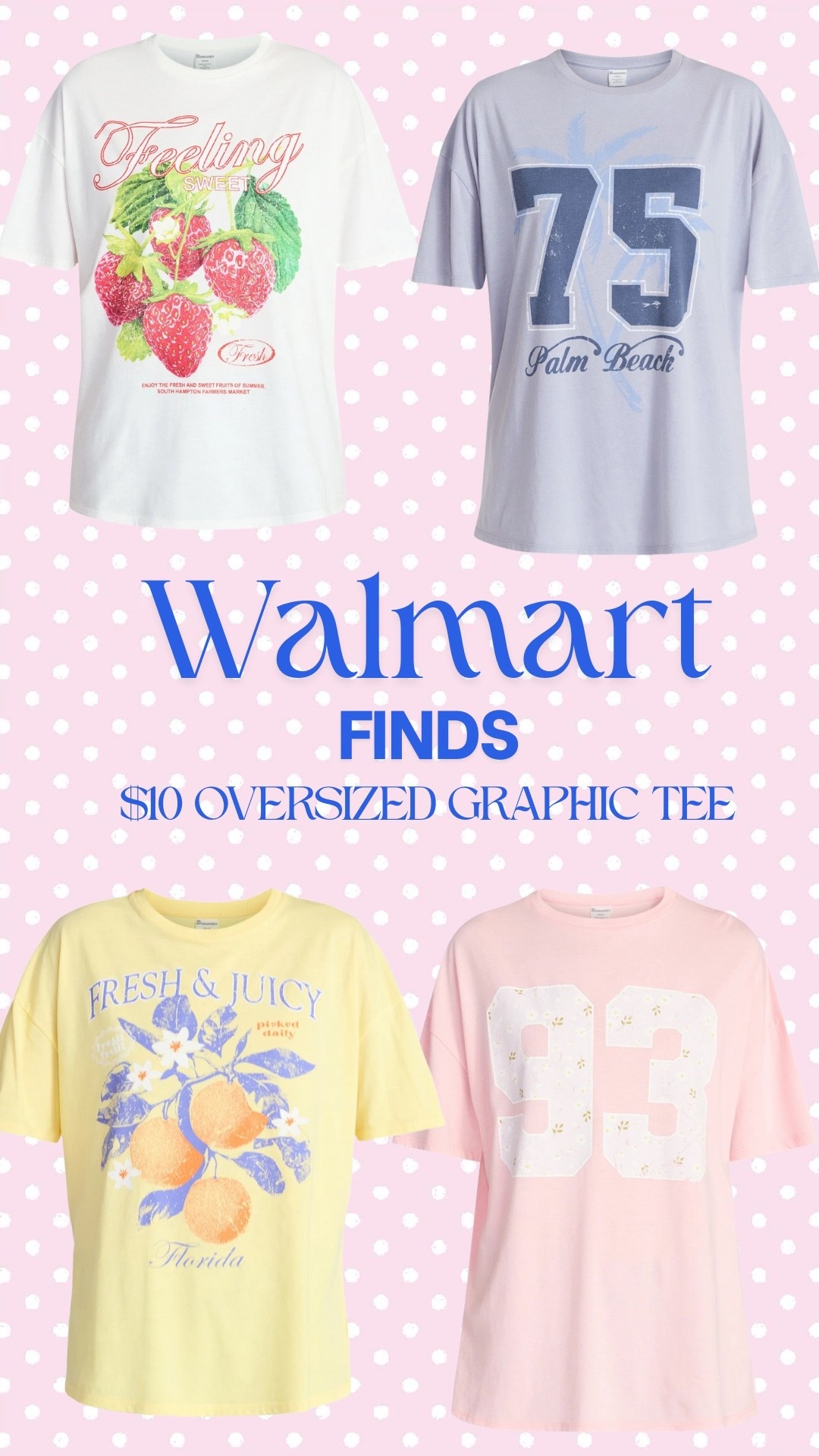 Walmart Finds! 🍓☀️ 
$10 oversized Tees! 

#LTKmomlife #LTKootd #LTKSeasonal