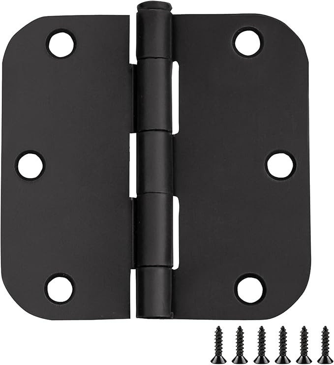Door Hinges for Interior Doors 3-Pack 3-1/2-inch x 3-1/2-inch, Design House 5/8-inch Radius Steel... | Amazon (US)