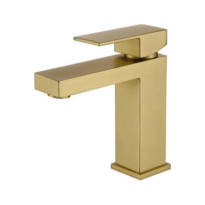 Gold Bathroom Faucet, Brushed Gold Faucet For Bathroom Sink, Gold Single Hole Bathroom Faucet Modern Single Handle Vanity Basin Faucet | Wayfair North America