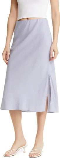 Crinkled Satin Slip Skirt | Nordstrom