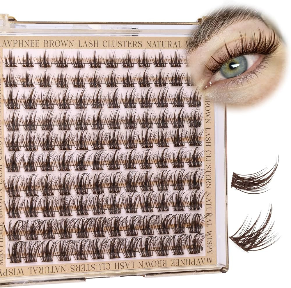 Brown Lash Clusters Wispy Eyelash Individual Lashes Spikes DIY Lash Extensions Dark Brown Cluster... | Amazon (CA)