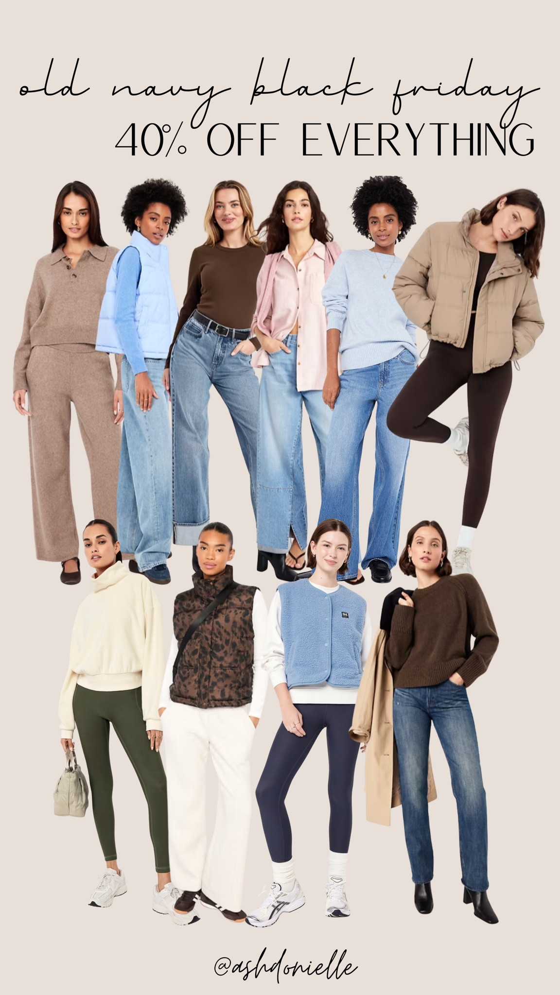 Old Navy Black Friday 40% off sale

Winter outfits
Chic cold-weather looks
Layered essentials
Cozy sweaters
Puffer jackets
Knit dresses
Winter travel outfits
Warm basics
Snow-day style
Elevated winter wardrobe

#LTKSaleAlert #LTKCyberWeek #LTKHoliday