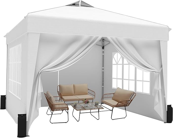 SANWAY 10x10 Pop Up Canopy Tent with Sidewalls x 4 – Easy Setup Canopy Tent, Waterproof, UV-Res... | Amazon (US)