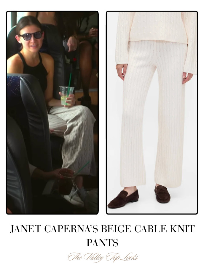 Janet Caperna's Beige Cable Knit Pants 

 