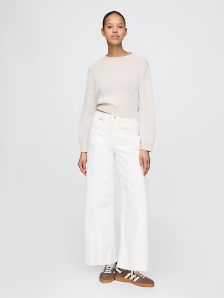 High Rise Stride Wide-Leg Ankle Jeans | Gap (US)